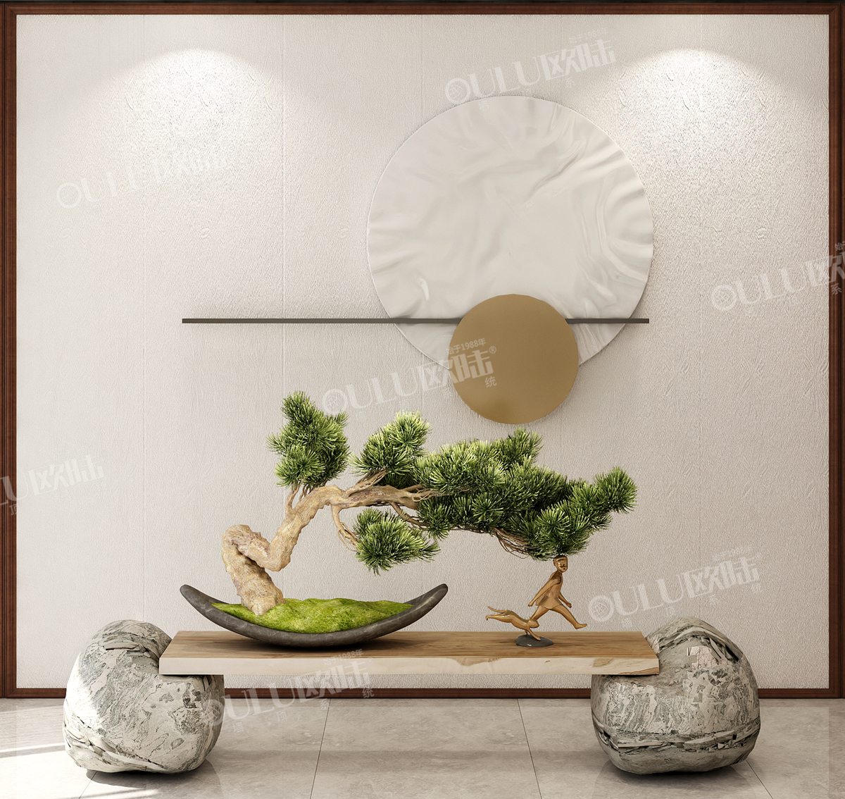 玉檀木，畫 客廳吊頂