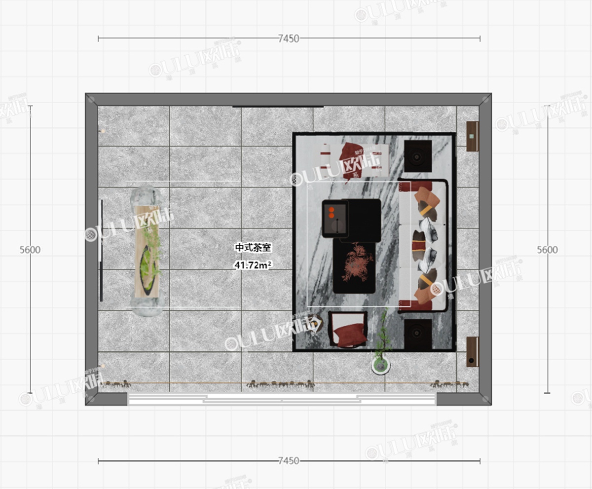 玉檀木，畫 客廳吊頂