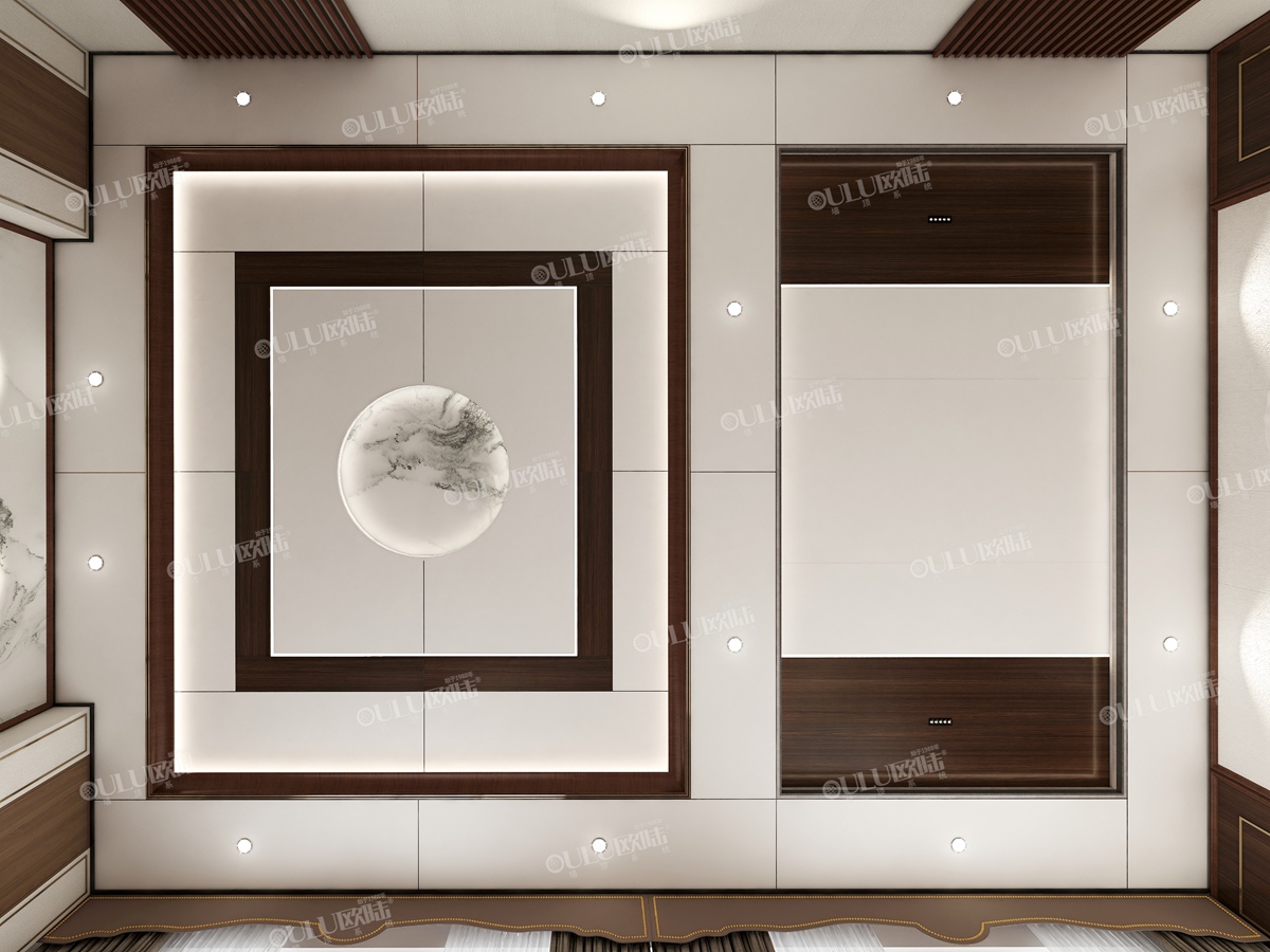 玉檀木，畫 客廳吊頂